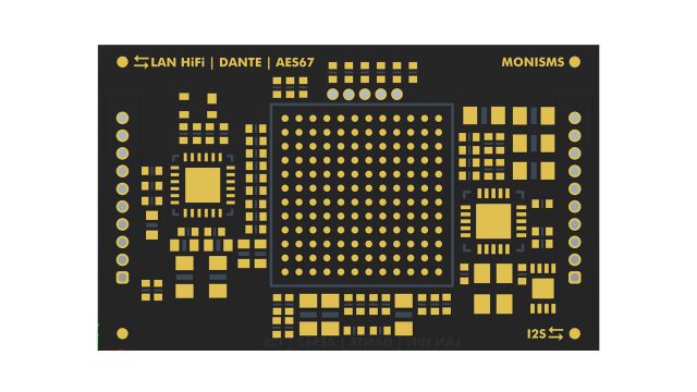 MNS-DANTE-I2S-TR-XX-1P-V2 DANTE I2S Audio Transmitter / Receiver Module